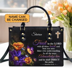 Jesuspirit Personalized Leather Bible Bag Gift for Christian Women Handbag with Handle