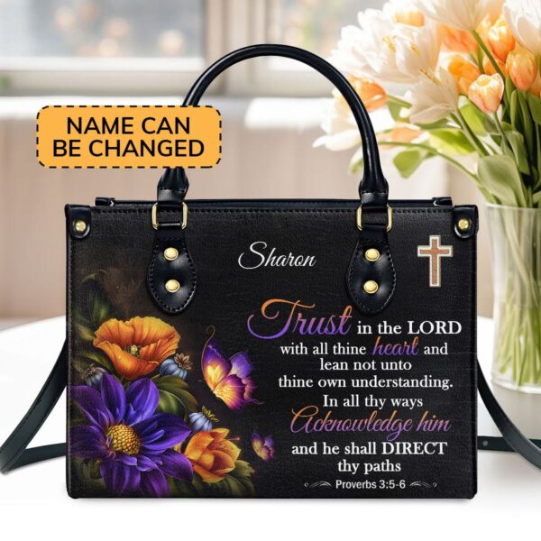 Jesuspirit Personalized Leather Bible Bag Gift for Christian Women Handbag with Handle