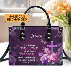 Personalized Jesuspirit Leather Bible Handbag Custom Name Gift For Her