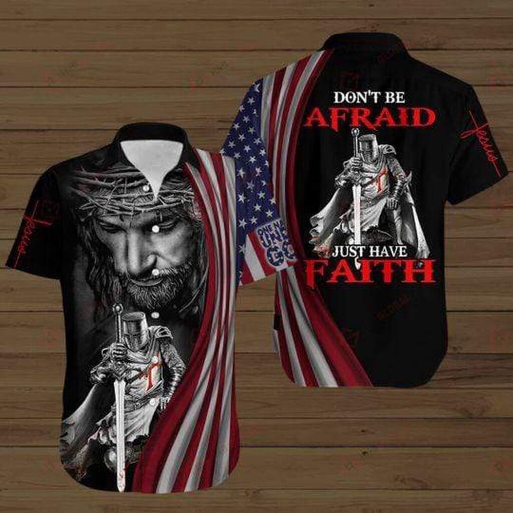 Knight Templar Jesus Hawaiian Shirt – Have Faith All-over Print Knight Templar Jesus Hawaiian Shirt – Have Faith All-over Print
