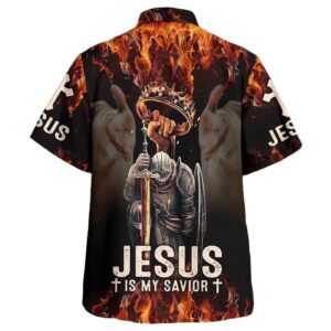 Christian Warrior Knight Armor of God Jesus Savior Hawaiian Shirt for Men - Gift for Christians 1