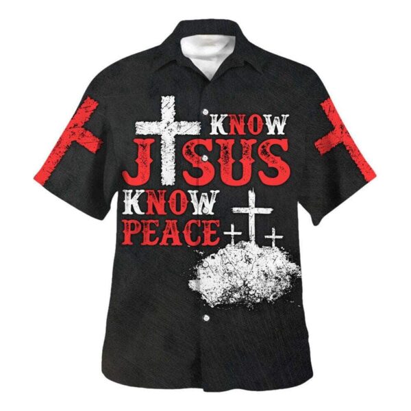 Know Jesus Know Peace Men s Christian Hawaiian Shirt – Perfect Gift for Christians