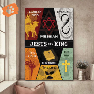 Lamb Of God Canvas – Jesus My King Jesus Gift