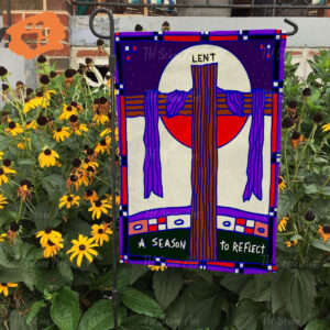 Christian Easter Garden Flag: Lent Reflections Jesus Resurrection Catholic Yard Art