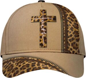 Leopard Faith Jesus Cross Baseball Cap Hat Trucker Classic Hats Gift 1