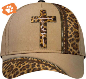 Leopard Faith Jesus Cross Baseball Cap Hat  Trucker Classic Hats Gift