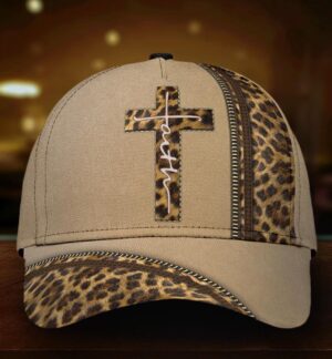 Leopard Faith Jesus Cross Classic Cap All Over Print