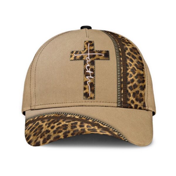 Leopard Faith Jesus Cross Classic Cap – Gift 2025 for Men Women