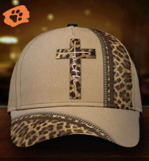 Leopard Faith Jesus Cross Classic Cap - Gift 2025 for Men Women