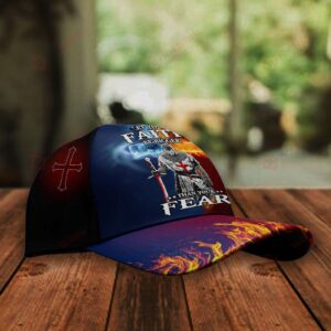 Let Your Faith Be Bigger Than Your Fear Knight Jesus Christ God Classic 3d Cap ALL OVER PRINTED 1