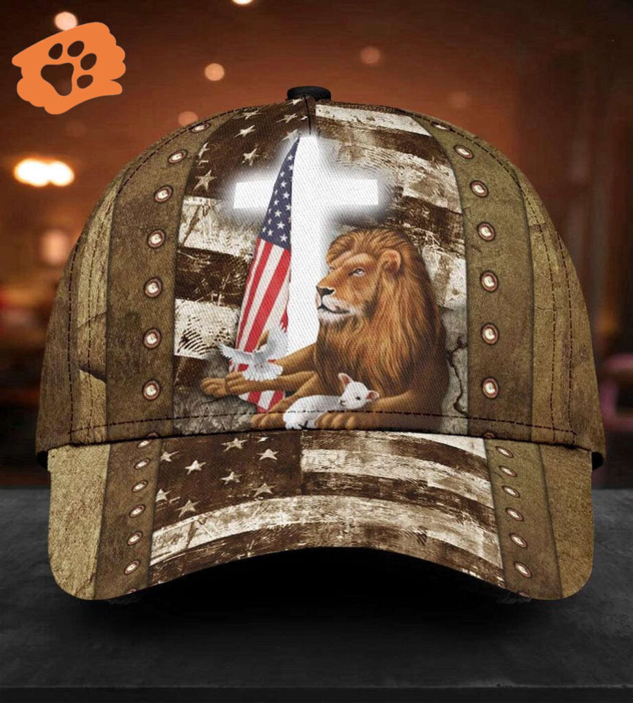 Lion And Lamb Jesus Cross American Flag Classic Cap – Gift 2025 for Men Women Lion And Lamb Jesus Cross American Flag Classic Cap – Gift 2025 for Men Women