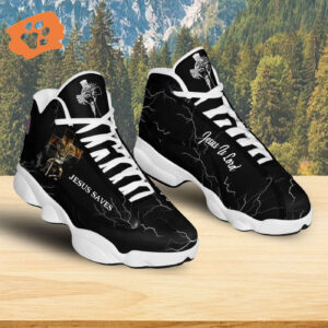 Lion And Warrior Of Christ Basketball Shoes, Jesus Cross Running Shoes, Jesus Saves Footwear Unisex, Religious Gift