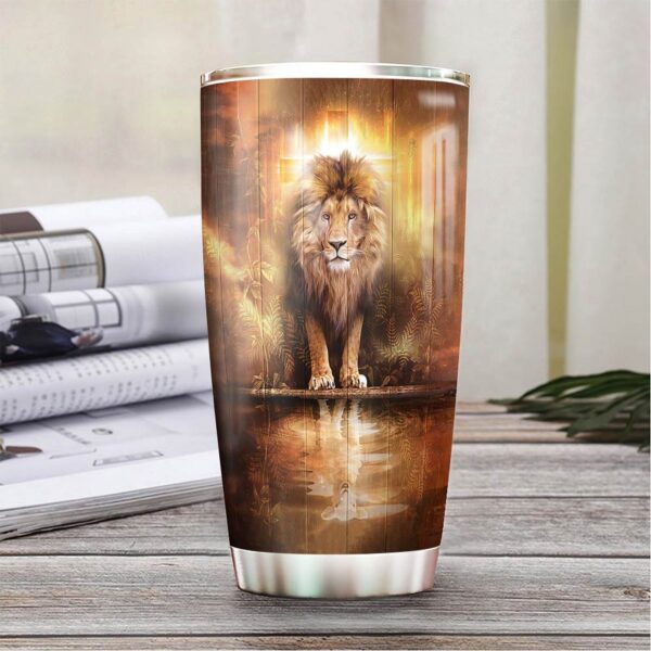 Lion Jesus Personalized Stainless Steel Tumbler – Jesus Lover Men Women