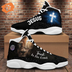 Lion Of Judah Jesus Basketball Shoes, Trust In The Lord Running Sneaker, Christ Cross Shoes Faith Gift