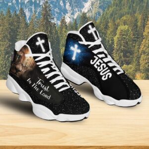 Lion Of Judah Jesus Basketball Shoes, Trust In The Lord Running Sneaker, Christ Cross Shoes Faith Gift 3