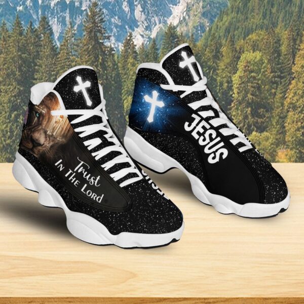 Lion Of Judah Jesus Basketball Shoes, Trust In The Lord Running Sneaker, Christ Cross Shoes Faith Gift