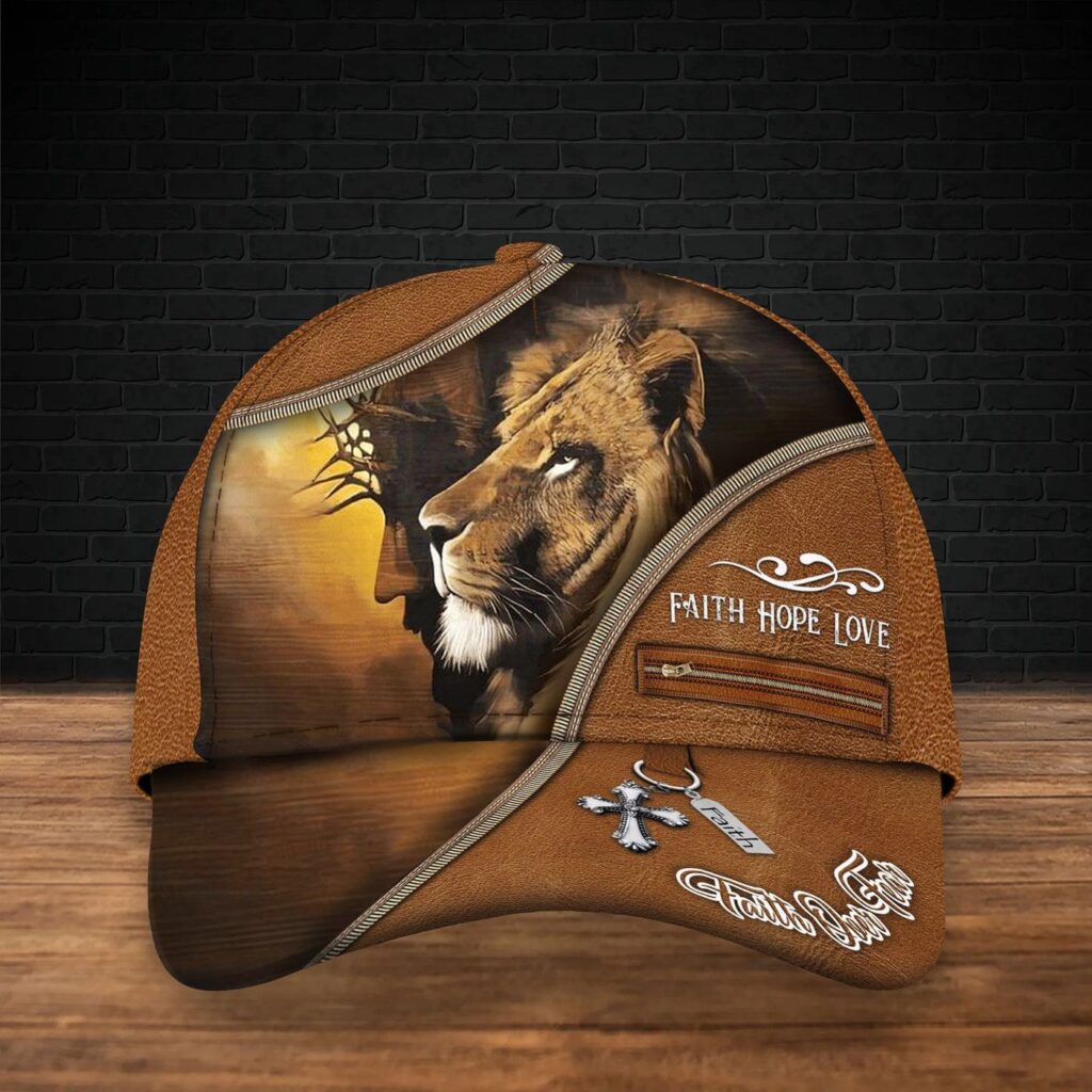 Lion Of Judah Jesus Faith Over Fear Faith Hope Love Christian Classic Cap Lion Of Judah Jesus Faith Over Fear Faith Hope Love Christian Classic Cap