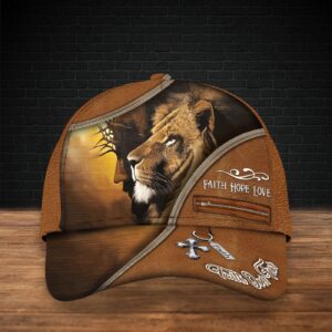 Lion Of Judah Jesus Faith Over Fear Faith Hope Love Christian Classic Cap