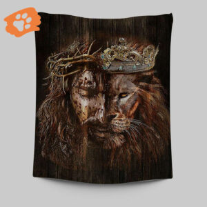 Lion of Judah Jesus Tapestry: Christian Wall Art for Religious Home Decor