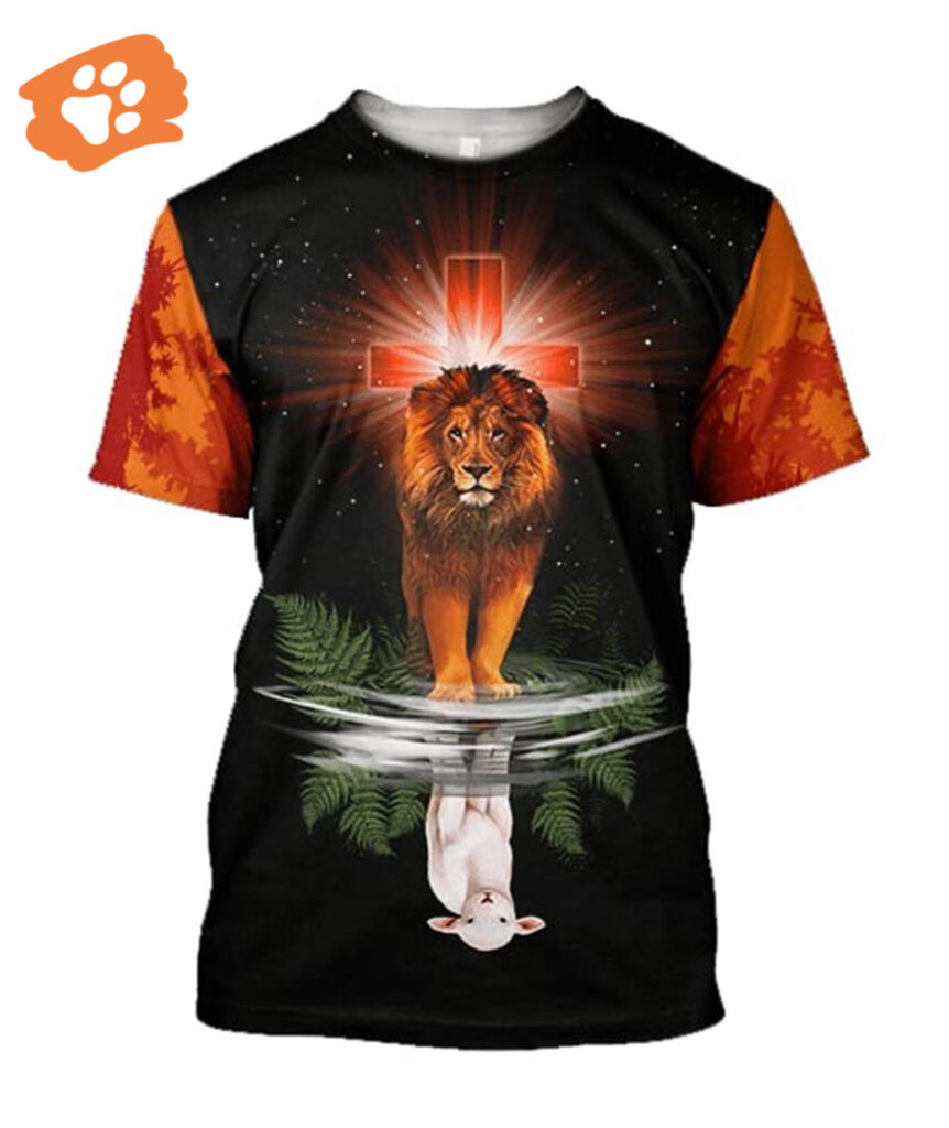 Jesus Lion Of Judah All Over Print 3D T-Shirt – Men & Women Christian Tee Jesus Lion Of Judah All Over Print 3D T-Shirt – Men & Women Christian Tee