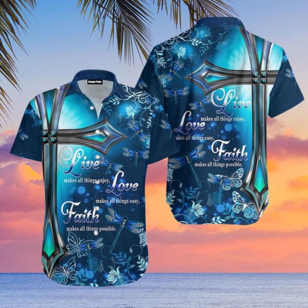 Dragonfly Love Jesus Hawaiian Shirt – Live Love Faith Design