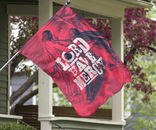 Lord Have Mercy Jesus Flag Christian Easter Jesus Flag For Yard Decor Outdoor