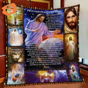 Lord Jesus Christ Pray For Peace And Healing Quilt Blanket