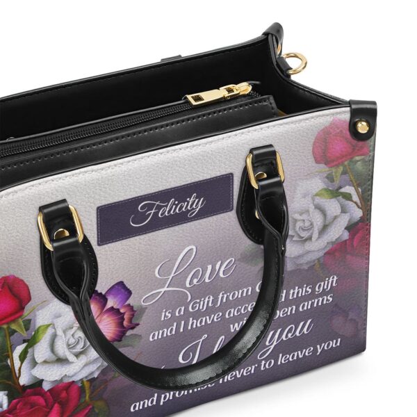 Personalized Leather Handbag: Religious Romantic Gifts for Christian Women