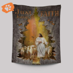 Magic Forest Jesus Painting Lamb of God Faith Tapestry - Unique Wall Decor