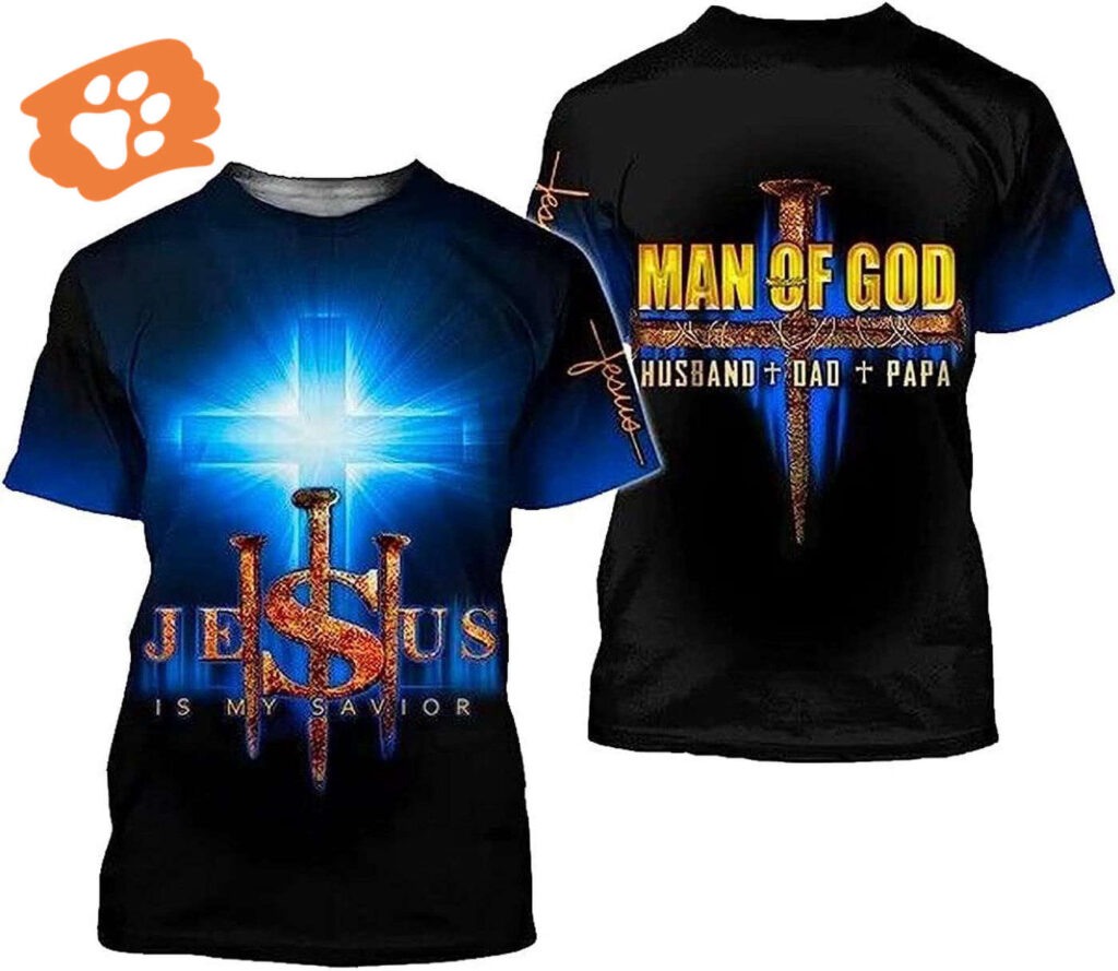 Man of God 3D T-Shirt for Men and Women Christian Faith Shirt with Jesus Savior Print Man of God 3D T-Shirt for Men and Women Christian Faith Shirt with Jesus Savior Print