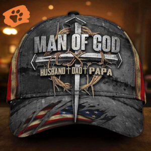 Man Of God Jesus Husband Dad Papa Classic Cap Trucker Classic Hats Gift
