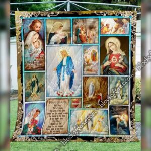 Beautiful Mary Mother of Jesus Quilt - Handmade Religious Blanket 1