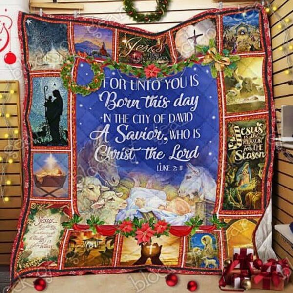 Merry Christmas & Happy Birthday Jesus Quilt NP299 – Festive Holiday Decor