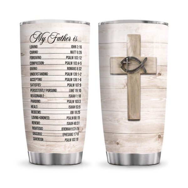 My Father Is Jesus Personalized Stainless Steel Tumbler – Jesus Lover Men Women