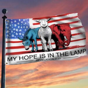 My Hope Is In The Lamb Flag Bible Christian Flag Gifts For Jesus Lovers 1
