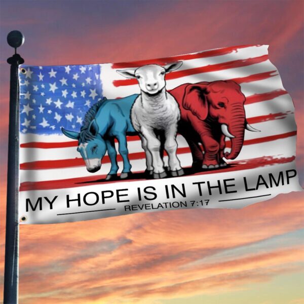My Hope Is In The Lamb Flag Bible Christian Flag Gifts For Jesus Lovers