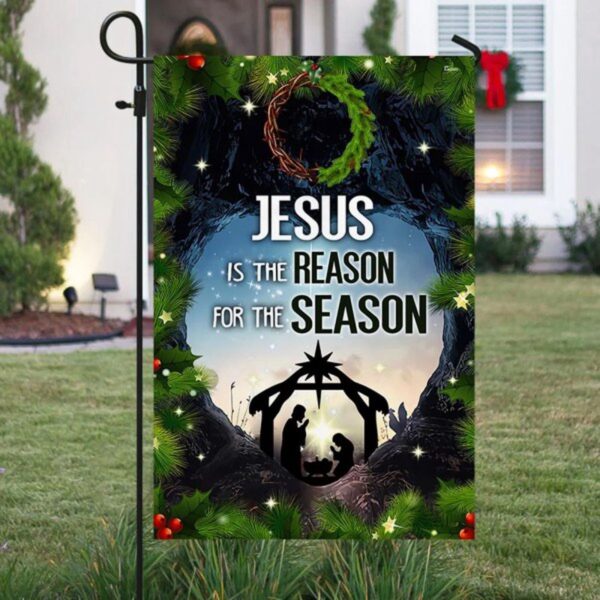 Nativity Flag Jesus Is The Reason For The Reason Christmas Yard Flag Outdoor Decor