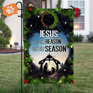 Nativity Flag Jesus Is The Reason For The Reason Christmas Yard Flag Outdoor Decor