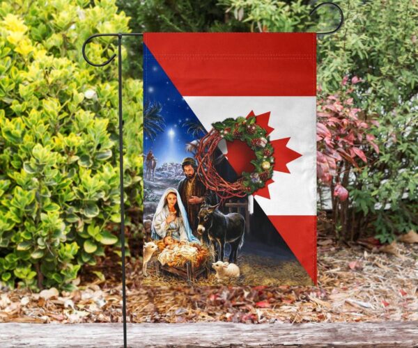 Nativity Of Jesus Canadian Flag Jesus Born Patriotic Christmas Yard Outdoor Decorating Ideas