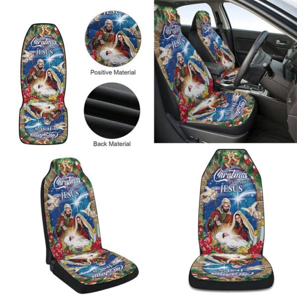 Nativity of Jesus Christmas Car Seat Covers: All About Jesus Car Decor Gift