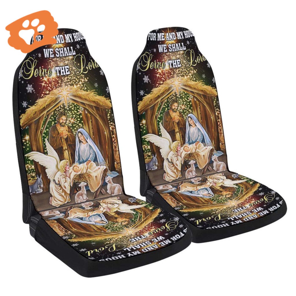 Christmas Nativity Holy Family Car Seat Cover – Decor Gift for Car Christmas Car Seat Covers