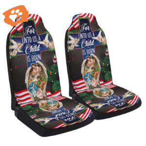 Nativity Holy Night Christmas Cross Car Seat Cover - Perfect Christmas Gift