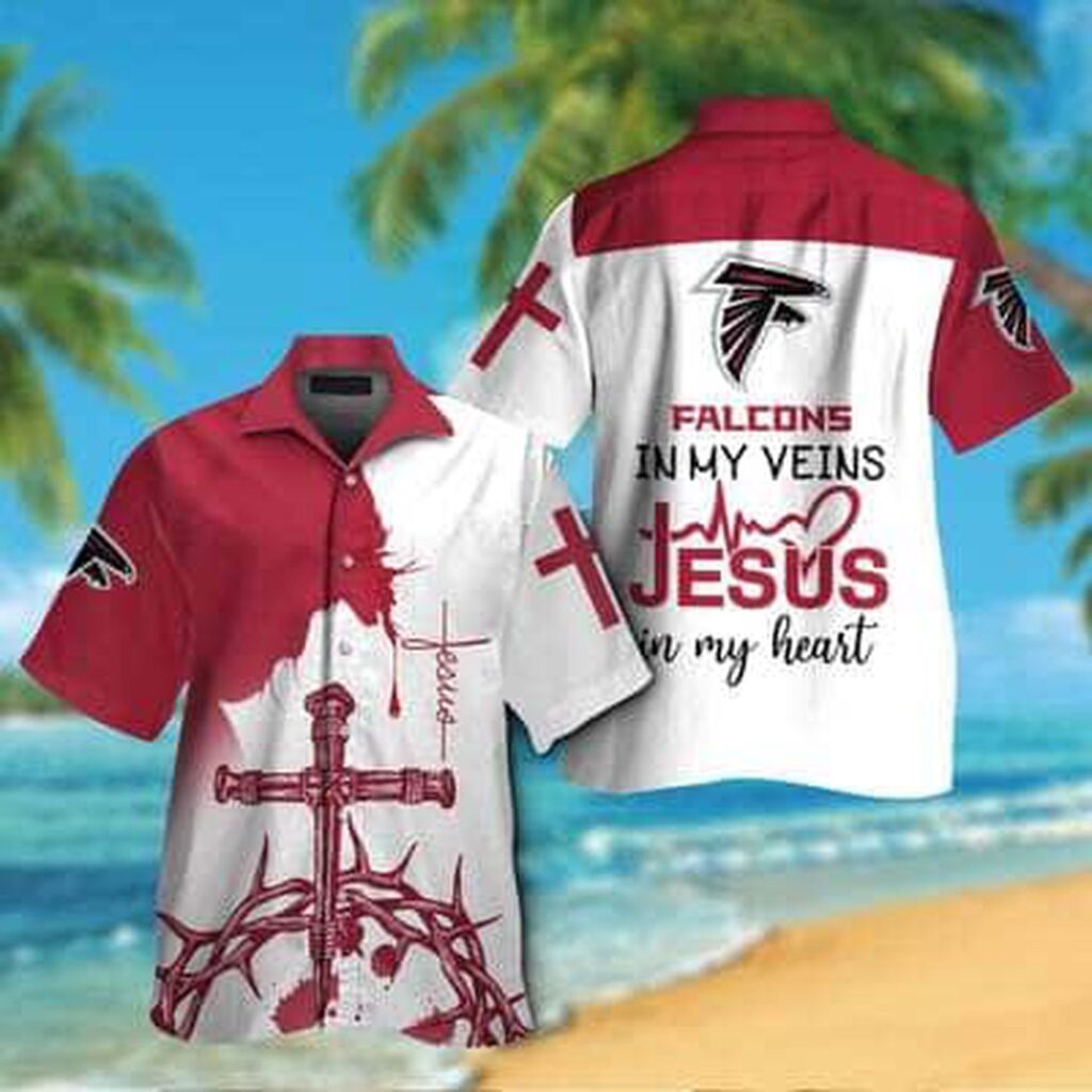 NFL Atlanta Falcons Hawaiian Shirt – Jesus in My Heart Design