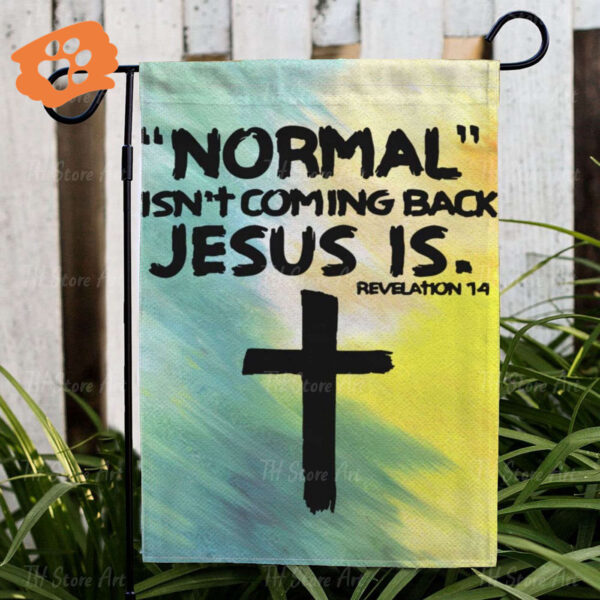 Revelation 14 Jesus Flag – Bible Verse Garden Religious House Banner