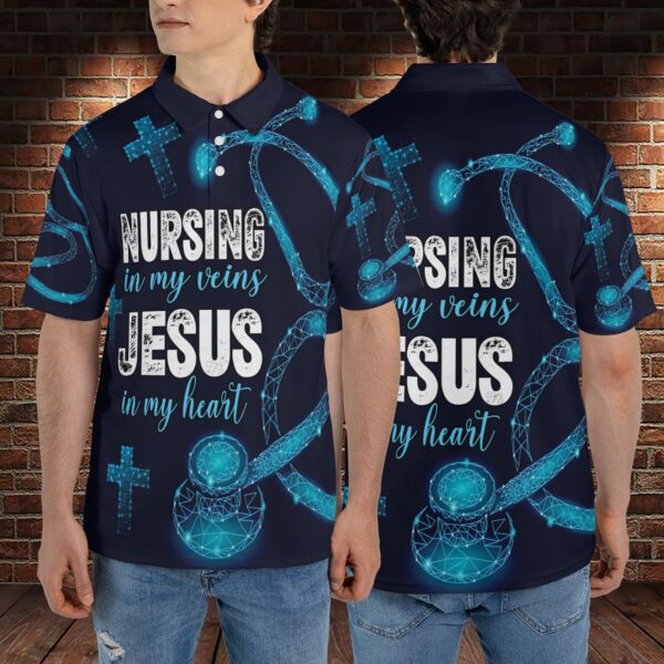 Jesus & Nursing Polo Shirt: Gift for Jesus Lovers & Nurses Men & Women S-5XL