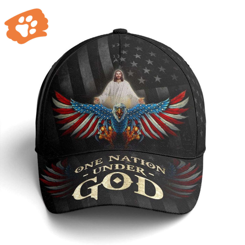 One Nation Under God America Eagle Baseball Cap, Christian, Jesus Hat Trucker Classic Hats Gift One Nation Under God America Eagle Baseball Cap, Christian, Jesus Hat Trucker Classic Hats Gift