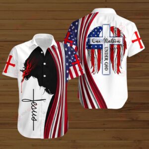 American Flag Jesus All-Over Printed Shirt: God Gift Idea for Hawaii - DH081303