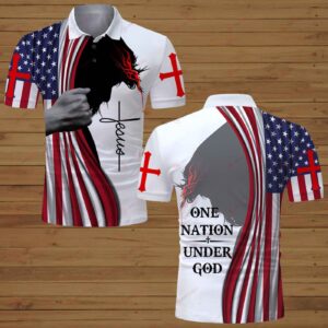 Christian Jesus American Flag All Over Print Shirt - God Gift Idea
