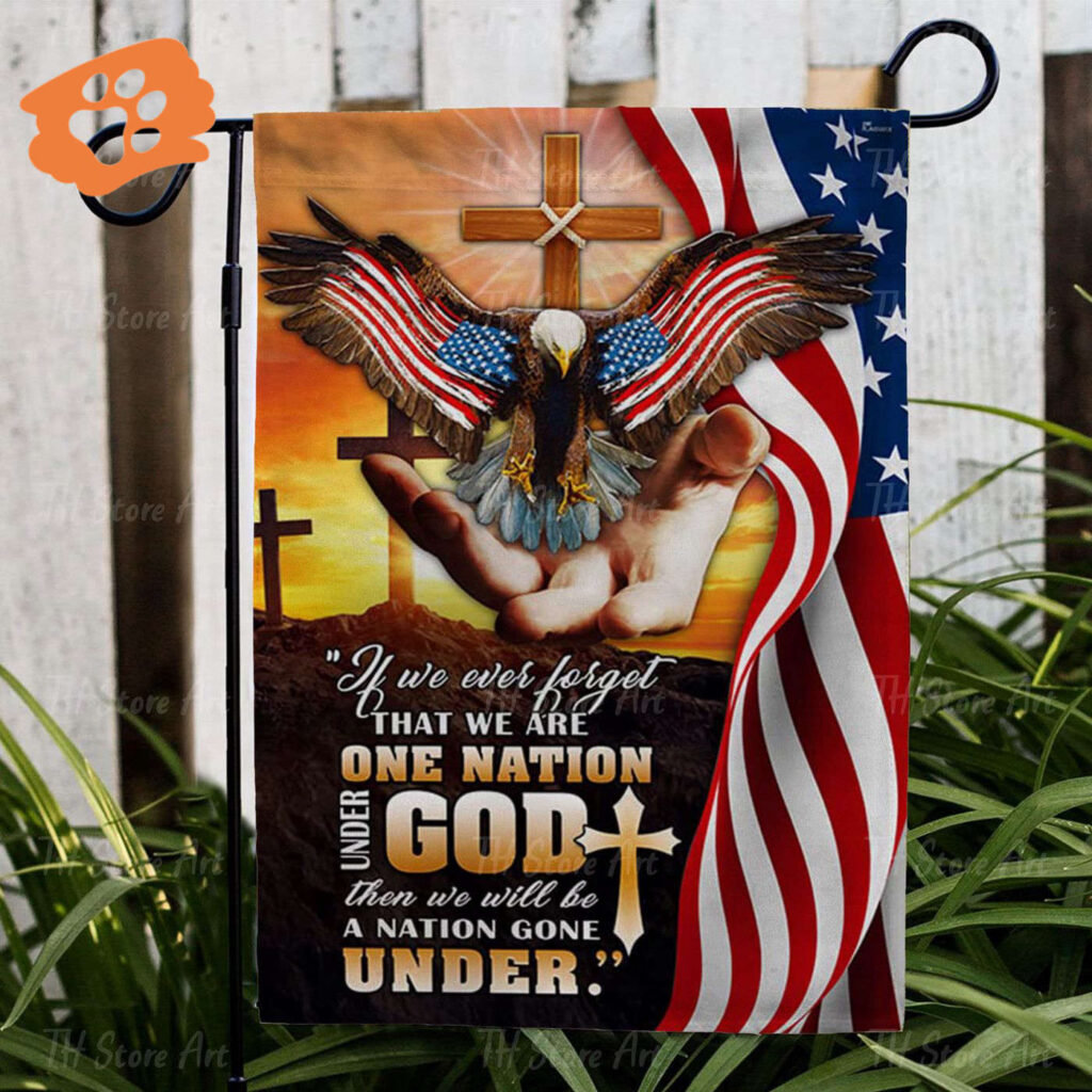 Christian Faith Flags: One Nation Under God Jesus House & Garden Flags for Farmhouse Christmas & Catholic Décor Christian Faith Flags: One Nation Under God Jesus House & Garden Flags for Farmhouse Christmas & Catholic Décor