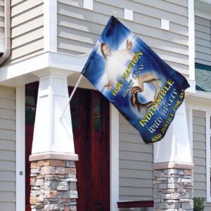 Jesus Christ Flag: One Nation Under God - Patriotic Religious Banner 3